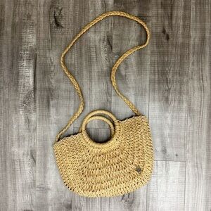 Billabong Top Handle Crossbody Straw Beach Summer Bag